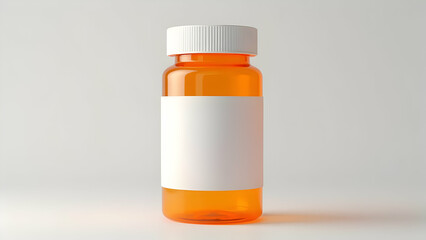 Ultra-Realistic 3D Icon of Prescription Bottle with Plastic Shine
