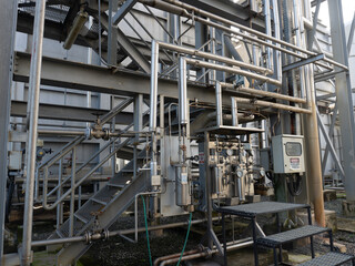 Equipment in water treatment plant in chemical industry to purify water for Steam generator, power plant, oil and gas, heat recovery Steam generator (HRSG)