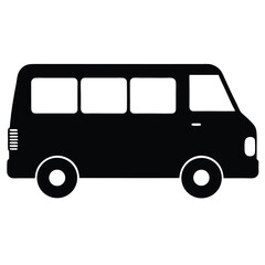 Modern minibus icon vector
