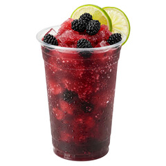 Raspberry juice separated on transparent background