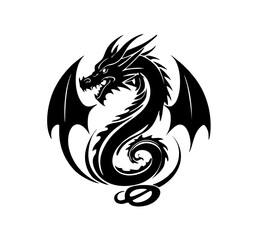 Dragon Logo Design, Chinese belief legend animal illustration