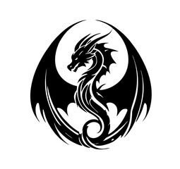 Dragon Logo Design, Chinese belief legend animal illustration