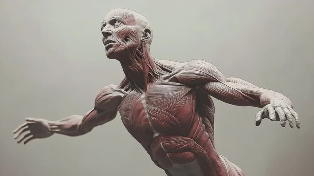Heart Pumping Anatomy A Detailed 3D Muscle and Skeletal Study
