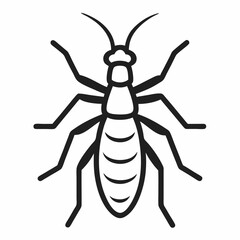 Termite outline icon on white background