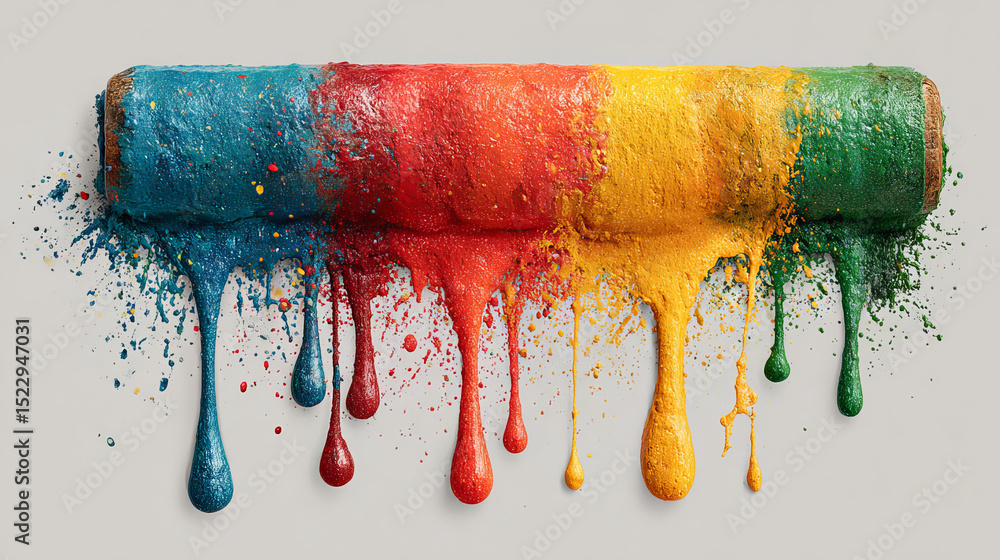 Poster splashes of paint with swirls and drops isolated on transparent background. vector realistic set of 