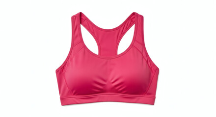 Hot Pink Sports Bra Isolated on White Background Perfect for Active Women