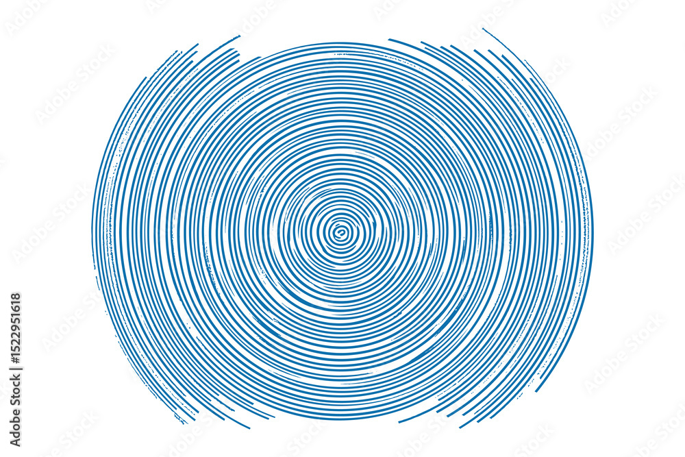 Poster a vector background featuring a concentric circular lines pattern in a vibrant blue color.