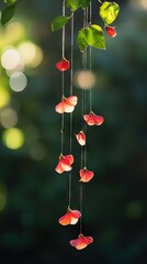 Obraz premium Suspended Petals and Leaves