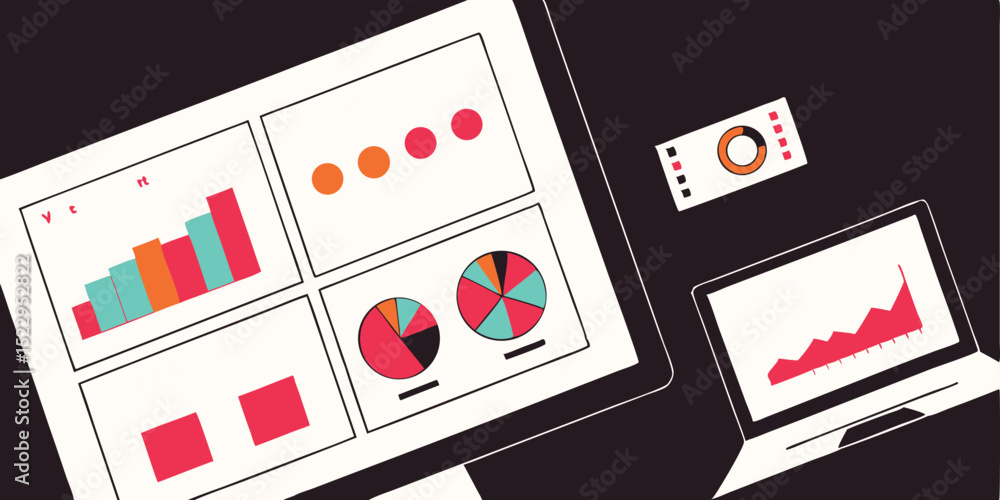 Aufkleber data analysis and visualization on multiple devices