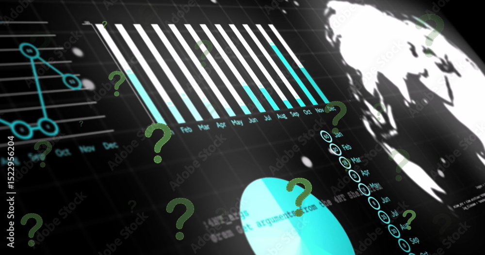 Poster image of question marks over data processing