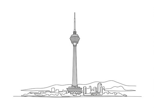 KL Tower one line drawing 