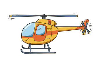 Illustration of Helicopter In Flat Style 