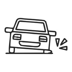 Car accident icon