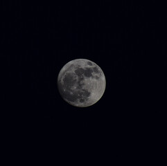 Full moon against a dark night sky.
