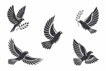 Fototapeta premium set of vector birds