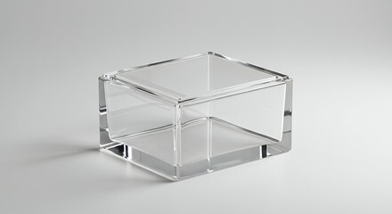 Clear acrylic cube container