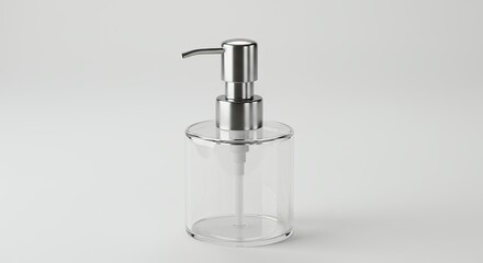 Clear plastic pump soap dispenser