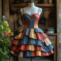 denim dress on a mannequin