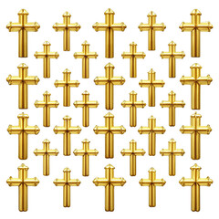 Fototapeta premium golden cross on a dark background