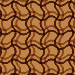abstract brown and light brown colour seamless wavey pattern with light broun background