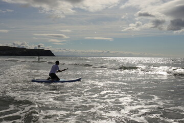 surfer on the beach