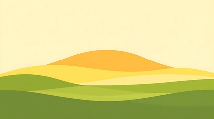 Obraz premium Gentle hills with soft color gradients.