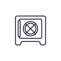 safe icon. vector.Editable stroke.linear style sign for use web design,logo.Symbol illustration.