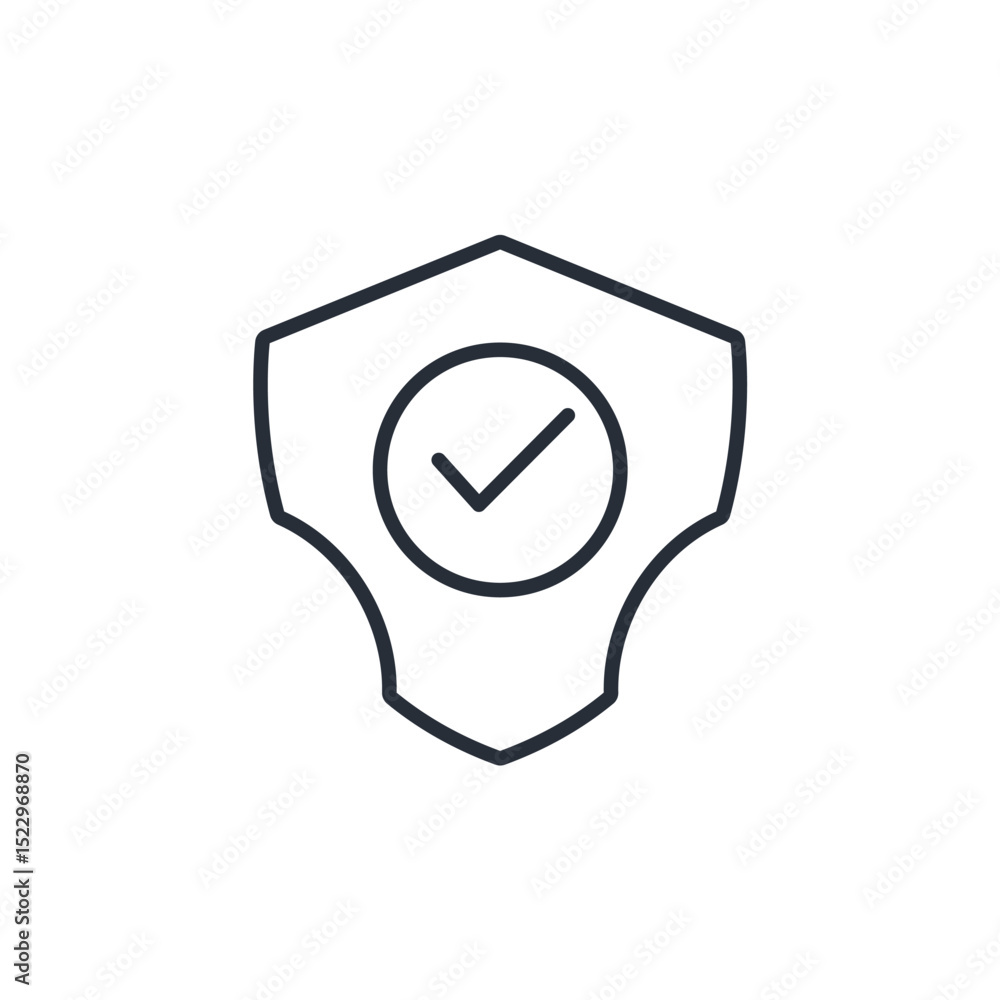 Poster security icon. vector.editable stroke.linear style sign for use web design,logo.symbol illustration.