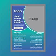 Clean and Professional Medical Flyer Design Template for Healthcare