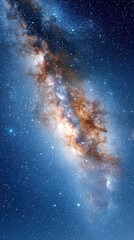 Stunning view of galaxy filled with vibrant colors and countless stars, showcasing beauty of universe. swirling clouds of gas and dust create mesmerizing cosmic scene