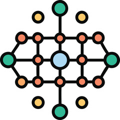 "Neural Network Icon – AI Brain, Deep Learning, and Machine Intelligence Vector"