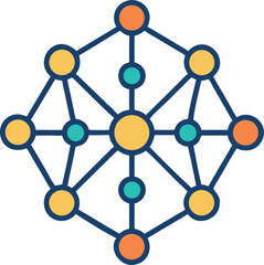 "Neural Network Icon &ndash; AI Brain, Deep Learning, and Machine Intelligence Vector"