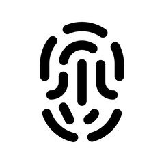 Fototapeta premium fingerprint line icon