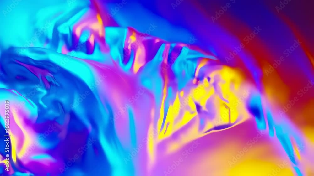 Poster abstract iridescent colorful wavy background with smooth shifting colors animation