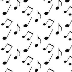 Harmonic Mix: Seamless Music Notes Pattern Vector Background