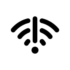 Communication Icon Featuring Wi-Fi, Bluetooth, and Connection Symbol