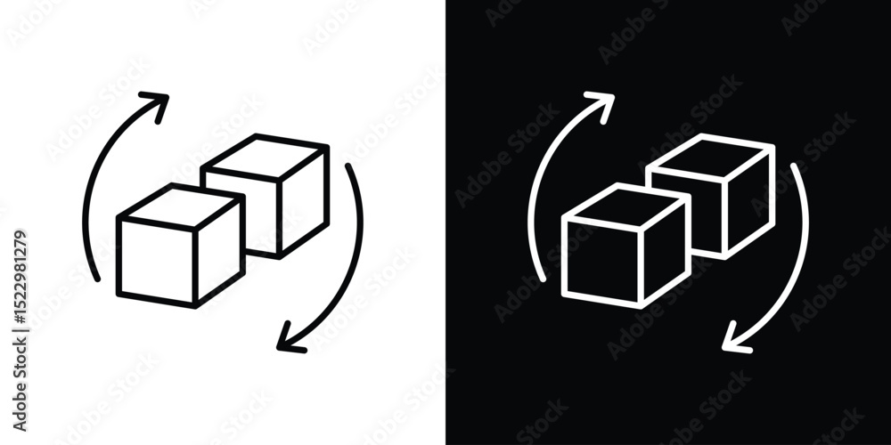 Poster 3d modeling icon graphic vector set for ui design