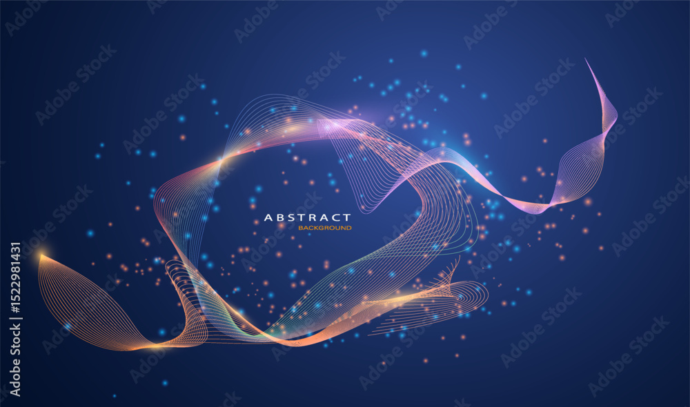 Poster abstract particles circle background. eps10 vector background.