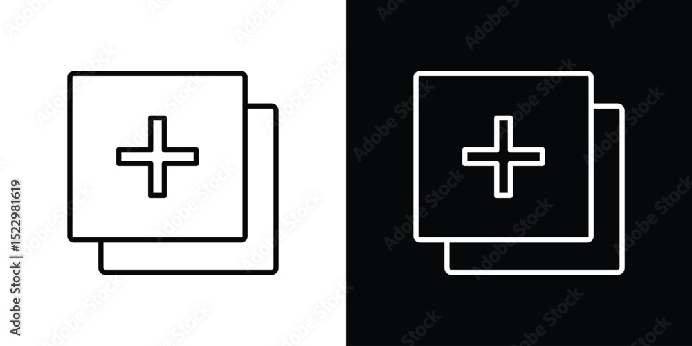 Poster add apps icon graphic vector set for ui design