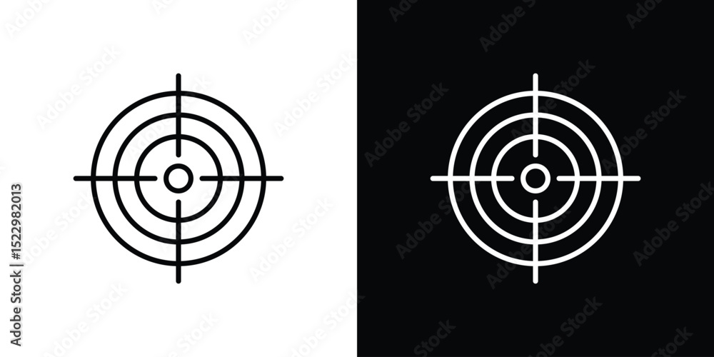 Poster aim icon graphic vector set for ui design