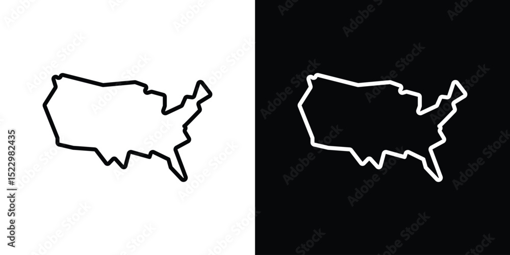 Canvas Prints america map icon graphic vector set for ui design