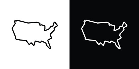 America map icon Graphic vector set for ui design