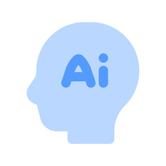ai brain duotone icon