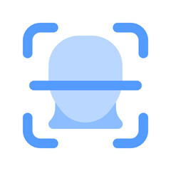 face recognition duotone icon