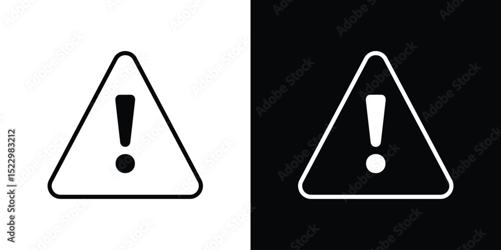Poster attention sign icon graphic vector set for ui design