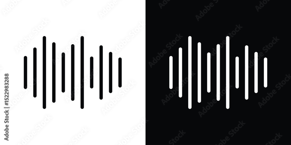 Aufkleber audio icon graphic vector set for ui design