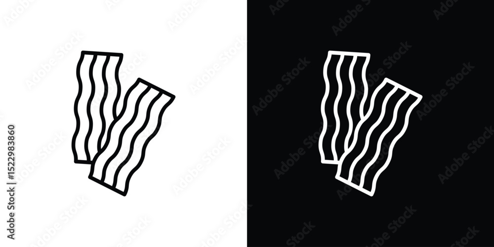 Poster bacon icon graphic vector set for ui design