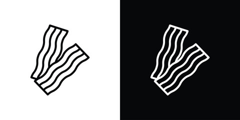 Bacon icon Graphic vector set for ui design