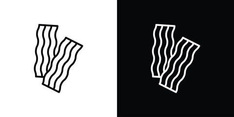 Bacon icon Graphic vector set for ui design