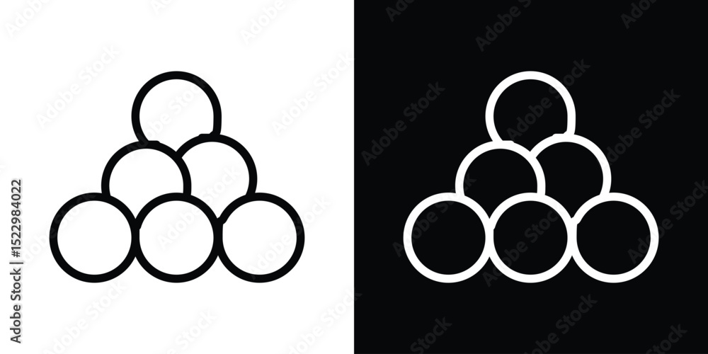 Poster ball pile icon graphic vector set for ui design